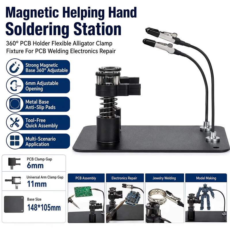 Pcb Holder Clamp - Estación de soldadura con soporte magnético