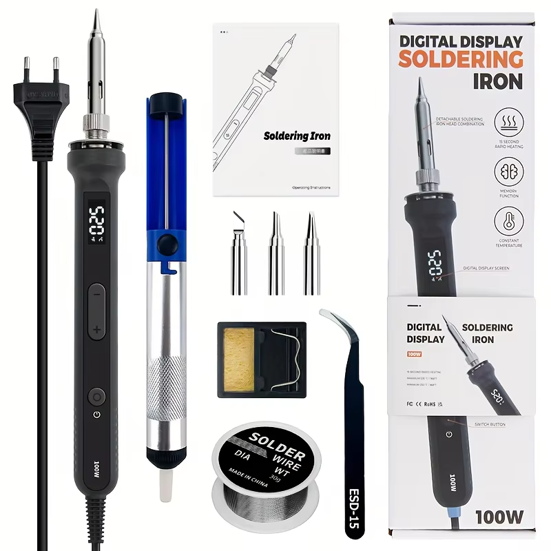 Electronic Repair Tutorial - Kit de soldador digital de 100W,
