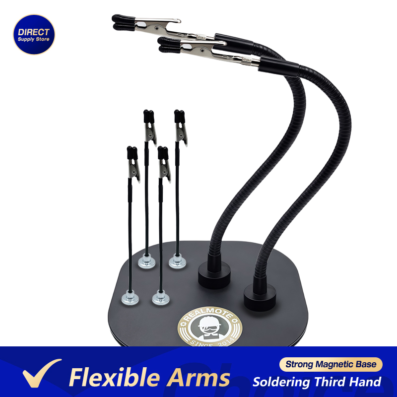 Pcb Holder Clamp - Tercera mano de soldadura con base